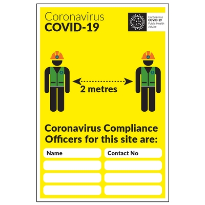 Coronavirus Compliance Officer Sign Coronavirus Compliance Officer Sign